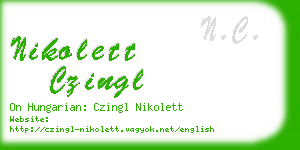 nikolett czingl business card